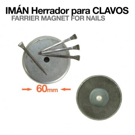 Imán herrador para clavos 60 mm