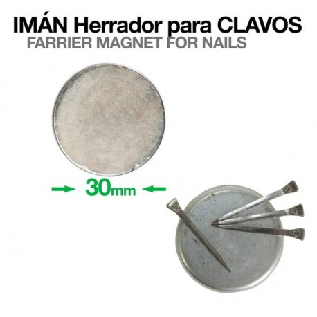 Imán herrador para clavos 30 mm