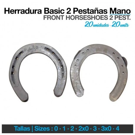 Herradura Basic 2 pestañas mano