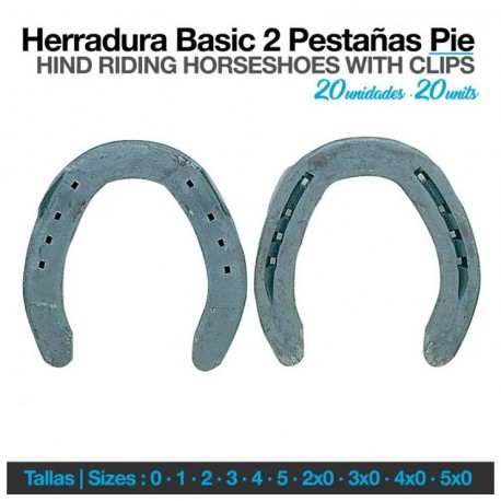 Herradura Basic 2 pestañas pie
