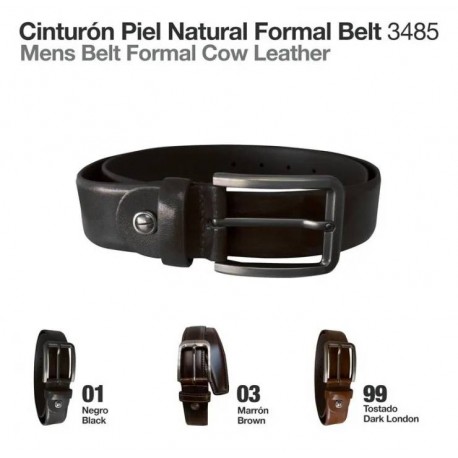 Cinturón piel natural formal belt 3485