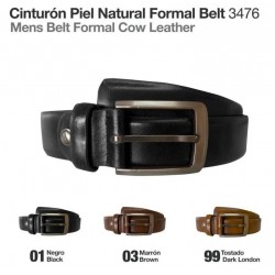 Cinturón piel natural formal belt 3476
