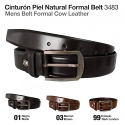 Cinturón piel natural formal belt 3483