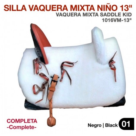 Silla Vaquera Mixta Niño 13" (32cm) Completa