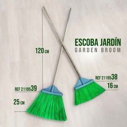 Escoba jardín con palo 1,20 mt.